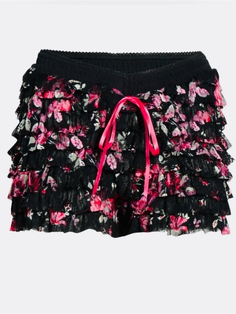 NWT Intimately by Free People Feeling for Shorties Black Ruffled Lace Shorties - Picture 7 of 11
